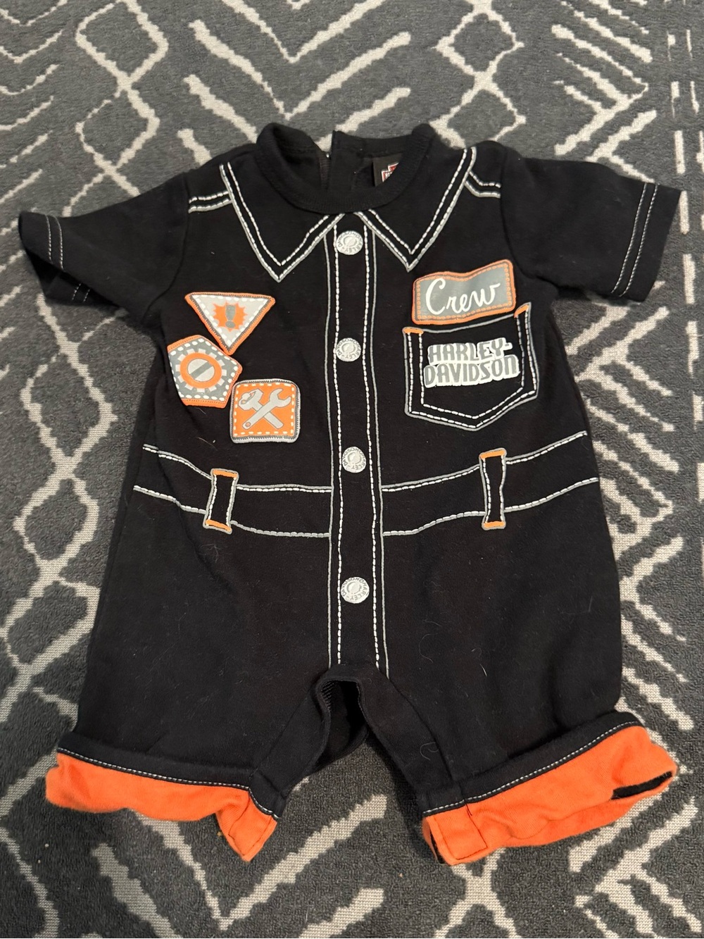 Sold Baby boy Harley Davidson romper